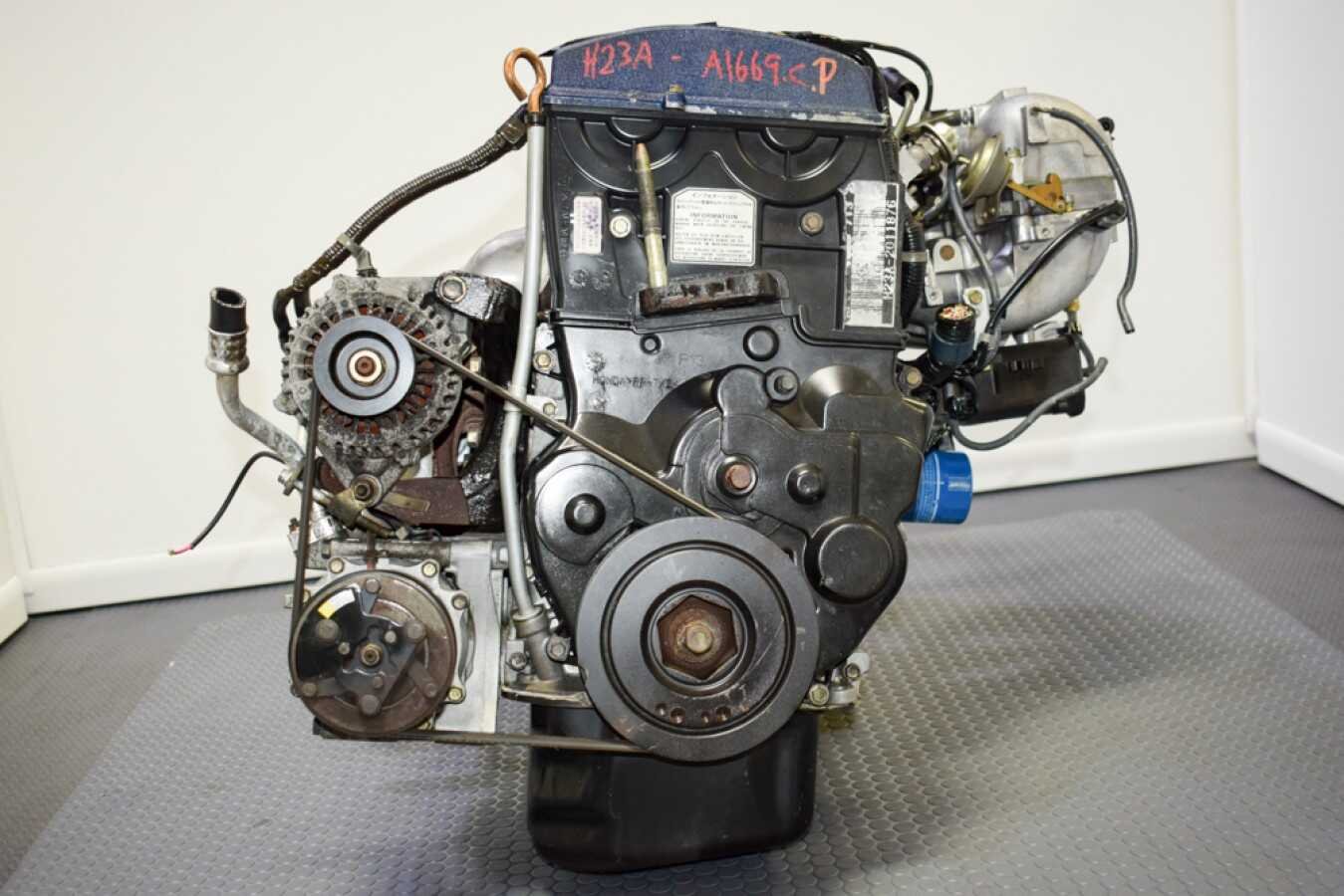 97 98 99 2000 2001 Honda Accord and Prelude H23A Blue Top DOHC Vtec 2.3L Replacement Engine for Sale.
