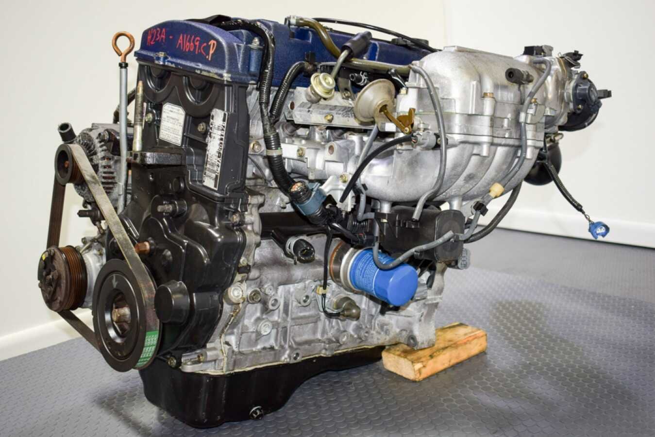 97 98 99 2000 2001 Honda Accord and Prelude H23A Blue Top DOHC Vtec 2.3L Replacement Engine for Sale. - Image 3