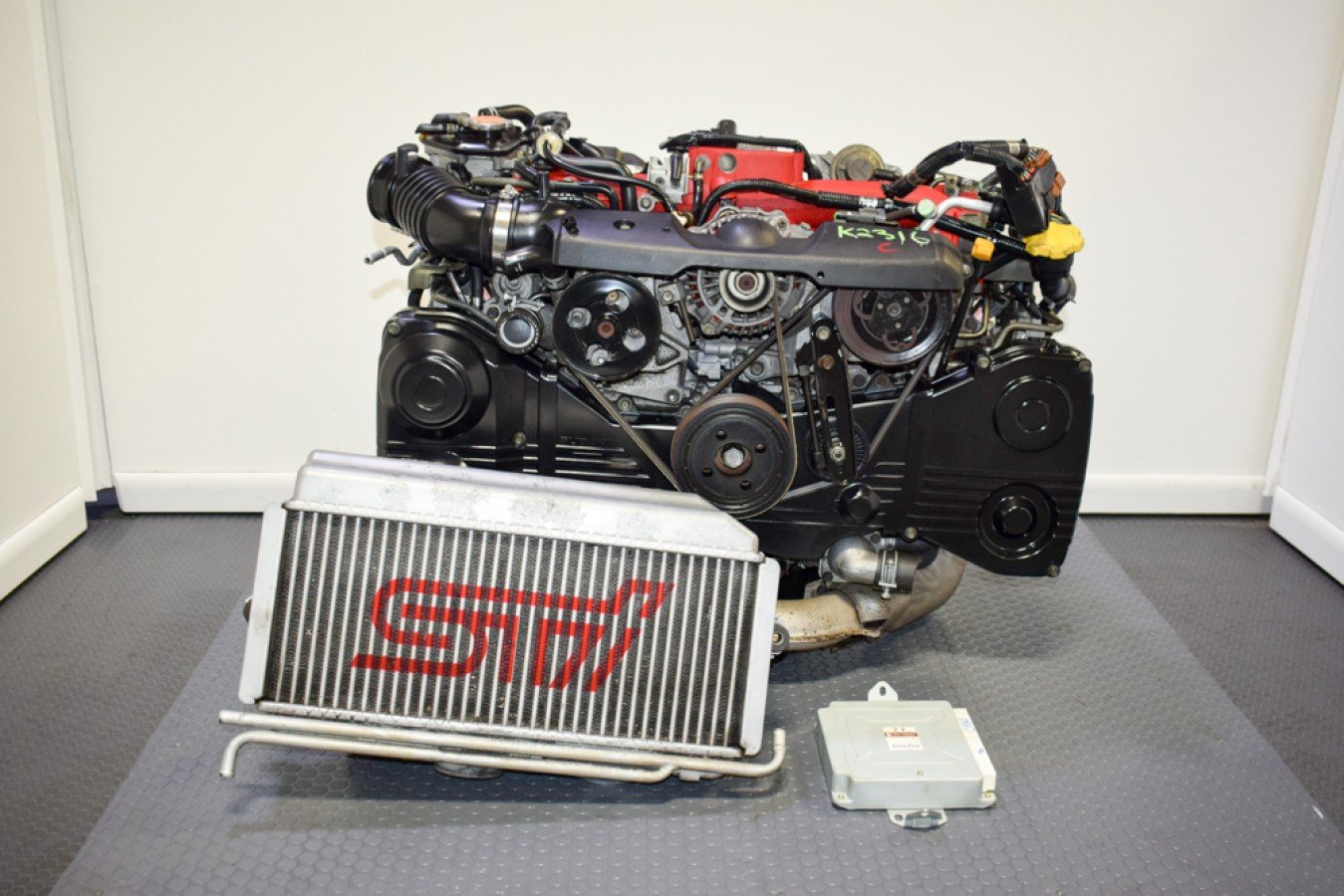 2002-2005 Subaru Impreza WRX STI EJ207 Version 7 Engine with VF30 Single Scroll Turbo, TMIC and Ecu for Sale.